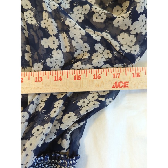 Gypsy 05 Silk Dress S Blue Paisley Bell Sleeve Smocked Waist Cuff Fairy Inspired - Picture 11 of 13